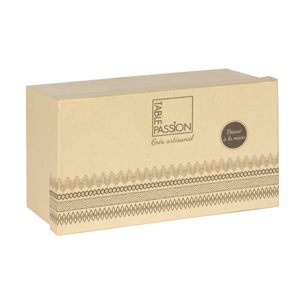 TABLE PASSION - COFFRET 4 TASSES DIAMETRE 12.5 CM HAUTEUR 8 CM NELSON ASSORTIES