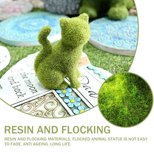 Figurines chat assis en résine au réalisme saisissant pour l'extérieur - 7