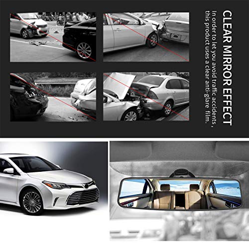 Vkinman Rear View Mirror, Adjustable Car Interior Rear View Mirror Car Seat Child Safety Mirror For Universal Cars Trucks Suv-9.64 X 2.6 Inch (White) #TOP6