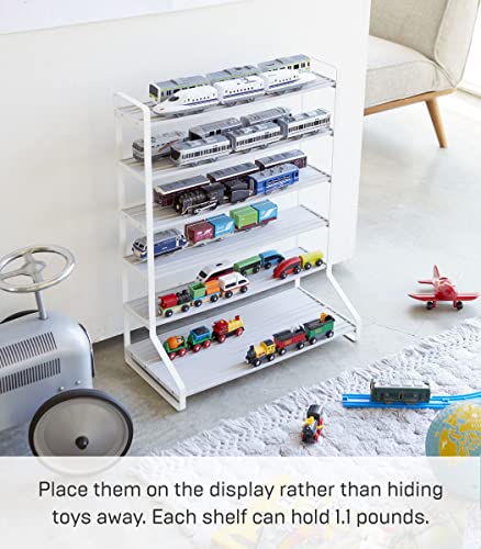 Yamazaki Parking Garage Home Train Hotwheels Model Car Display | Kids Steel | Toy Storage, One Size, White #TOP2