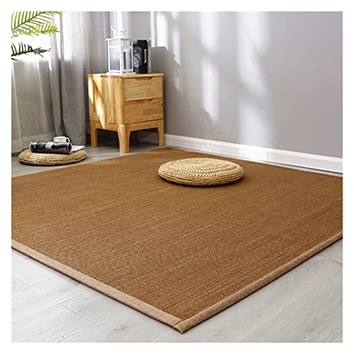 Alfombra tejida de bambú suave y elegante, perfecta para balcón, dormitorio, sala de estar, 150 x 200 cm, alfombra de bambú para decoración del hogar