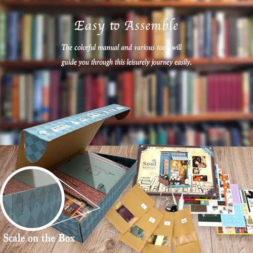 RICFURPET Soul Bookstore Music Box Book Nook Kit thumbnail 4