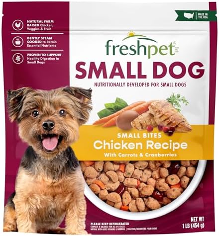 Freshpet Healthy & Natural Food for Small Dogs/Breeds, Fresh Grai...