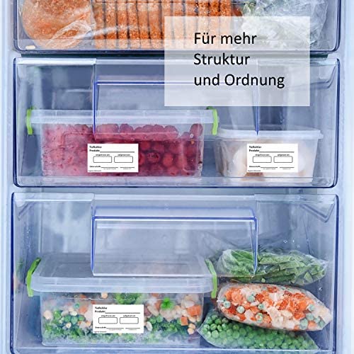 Étiquettes de stockage sec | 70 x 35 mm sur un rouleau (rouleau en vrac) | 500 étiquettes | soluble dans l'eau | autocollant | étiquettes de maison | inscriptions