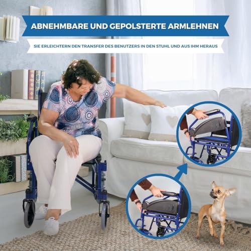 Faltbarer Rollstuhl Mobiclinic Maestranza mit Feststellbremsen