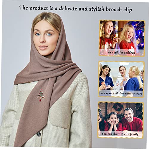 Christmas Jewelry Gifts Brooch 2Pcs Brooch Rhinestone Jewelry Set De Para Xmas Crystal Pin Christmas Decoration Xmas Rhinestone Brooch Metal Breastpin Christmas Suit Accessory #TOP6