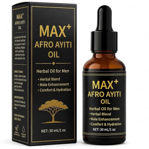 Afro Ayiti Herbal Body Oil for Men Natural Herbal Blend for Skin Hydration, Nourishing Care & Daily Comfort Lightweight Body Oil (30ml - 1 fl oz)