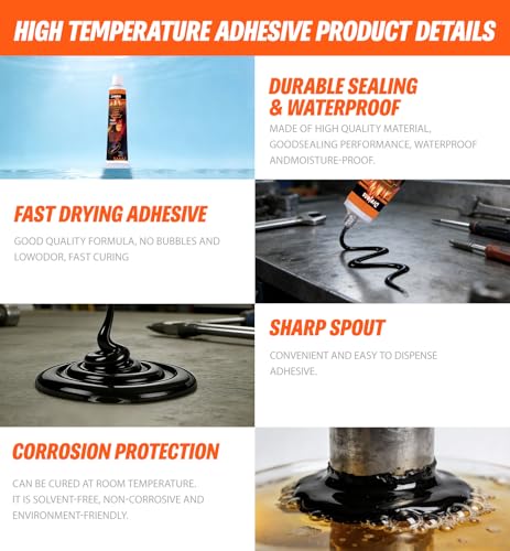 Image of High-Temperature Silicone Sealer for Cooktops, Appliance Glass & Microcrystalline Panels - 20ml*2 Pack