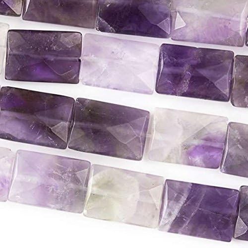 Miniatura 5 de Cuentas de flor de cerezo amarillo ojo de tigre cuentas 0.394 x 0.551in rectángulo facetado  hilo de 8 pulgadas