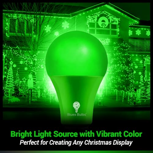 Pacote com 2 lâmpadas BlueX LED A21 verde - 15W (equivalente a 120 watts) - Lâmpada verde LED E26 ba