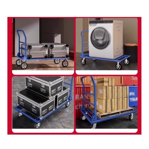 Carrello a mano pieghevole – Carrello a pianale portatile resistente per la casa e l'edilizia – Carrello versatile, salvaspazio, compatto per traslochi e sollevamento pesante