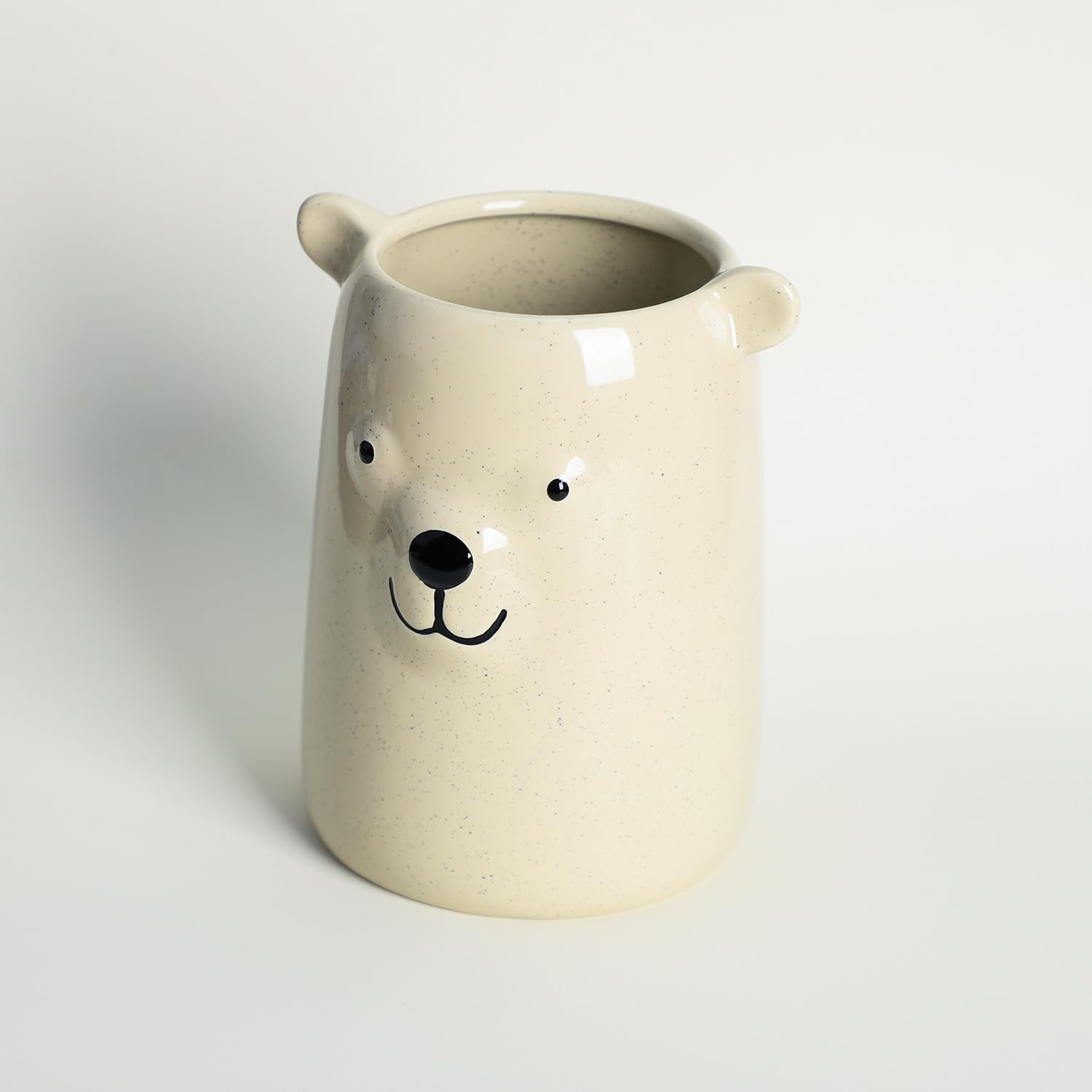 Ceramic Cartoon Animal Pattern Kitchen Utensil Holder, Large Cooking Utensil Crocks for Kitchen Countertop, Cartoon Style Utensil Organizer for Spatula, Kitchen, Home Decoration-Bear