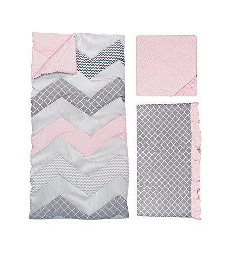 Trend Lab Cotton Candy 3 Piece Crib Bedding Set, Can Be Used As A Blanket Or A Playmat For Tummy Time, Includes Quilt, Fitted Crib Sheet And Skirt #TOP12
