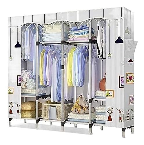 IWENZHKPA Armario Portátil Ropa Armario Combinado Montaje Económico De Dormitorio Simple Espacio Almacenamiento Ahorro Armarios Ropero