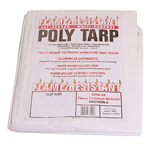 🛒 Crazy Deals Flame Resistant Poly Tarp - 100% Waterproof, Washable & Rot Resistant (20x30)