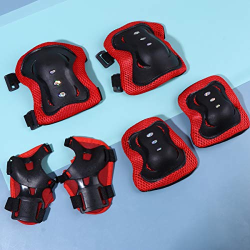 STOBOK 6Pcs Bike Guardas Set 3 Em 1 Set Ao Ar Livre Esportes Joelho Pulso Cotovelo Pad Patinação Cic