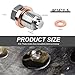 SHMZK M16×1.5 Magnetic Oil Drain Plug, Aluminum Sump Drain Nut Bolt with 5 Copper Crush Washer, Leak-Proof Engine Magnetic Oil Drain Plug for Most Vehicles, Car Accessories