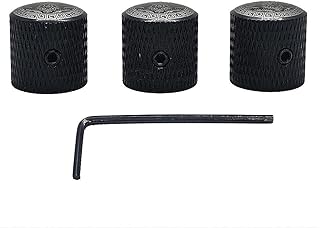 3 Pack Electric Guitar Volume Tone Control Dome Knobs Metal Potentiometer Caps Accessory