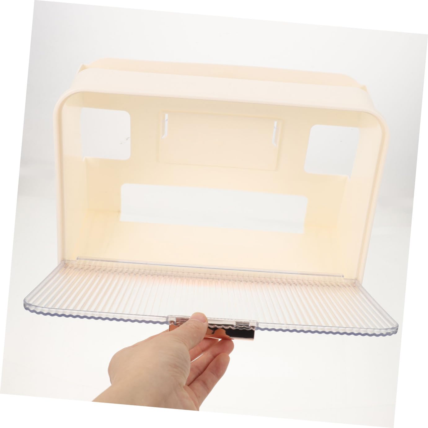 FOMIYES Scatola Porta Router per Organizzare Cavi Elettrici e Router in Abs da Parete Beige Scatola di Archiviazione Wifi Grande Capacità per Casa e Ufficio