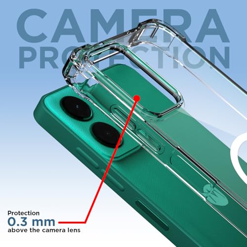 Image of Amazon Basics Back Cover for Motorola Moto G45 5G Mag-Safe Shockproof PC + TPU Protective Case Magnetic Support Bumper Case (Transparent Mag-Safe)