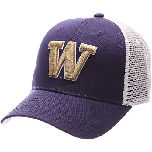 Zephyr Men's Washington Huskies Adjustable Snapback Hat Big Rig, Washington Huskies Purple, Adjustable