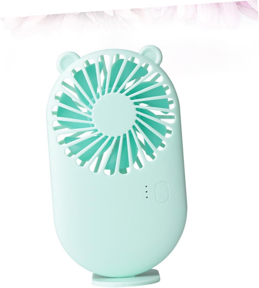 USB Rechargeable Mini Desk Fan Portable Silent Cooling Fan for Office Home School Use, Green