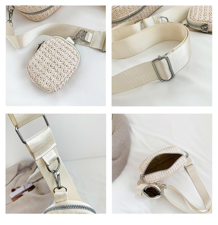 Small Crossbody Bag for Women Casual Shoulder Bag Straw Purse Stylish Woven Bag for Travel Beach Outdoors4