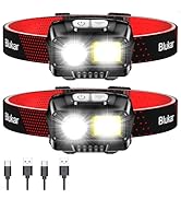 Blukar LED Headlamp Rechargeable,2000L High Lumen Super Bright Dimmable Headlight Flashlight with...