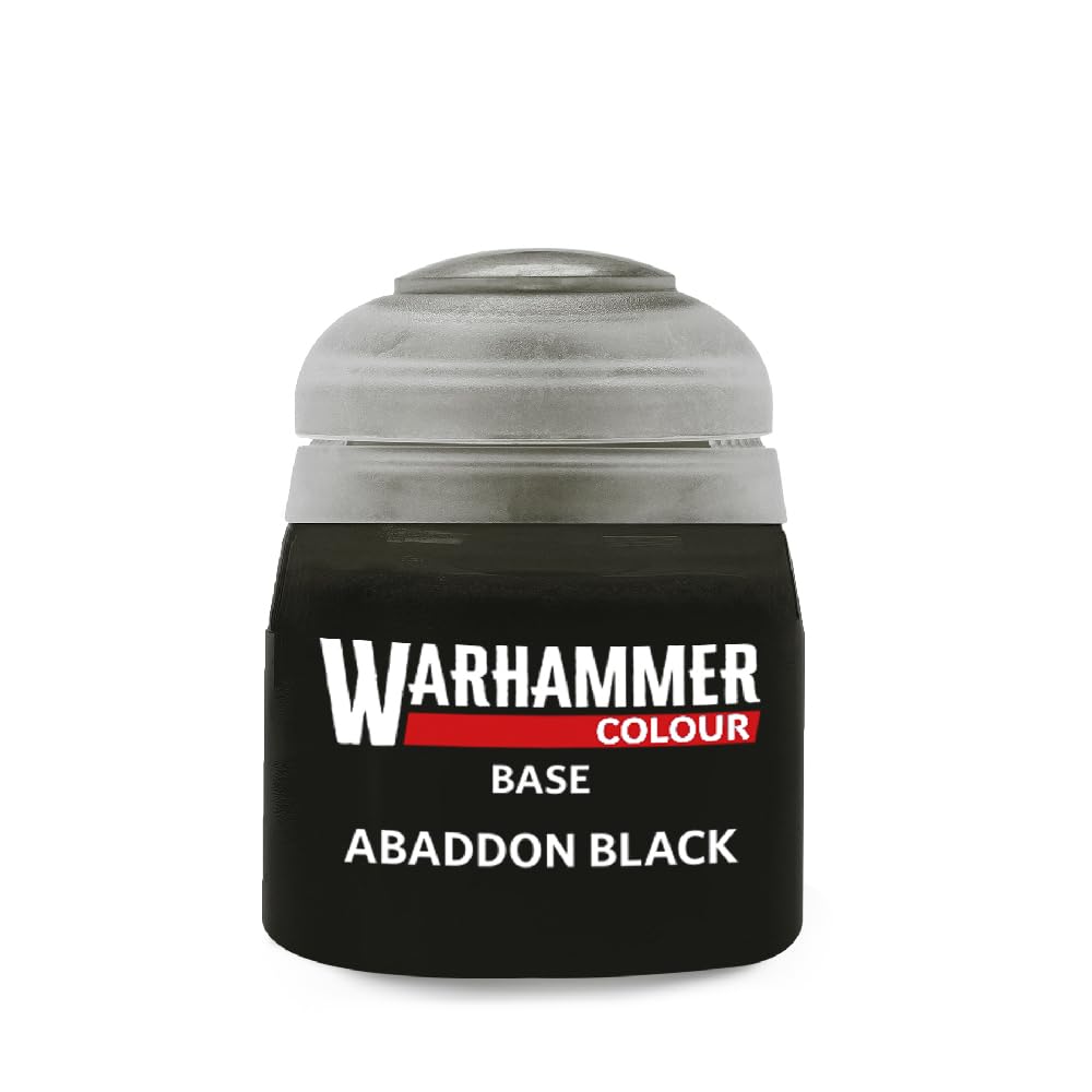 Warhammer Colour Abaddon Black Base Paint 12ml Acrylic Paint