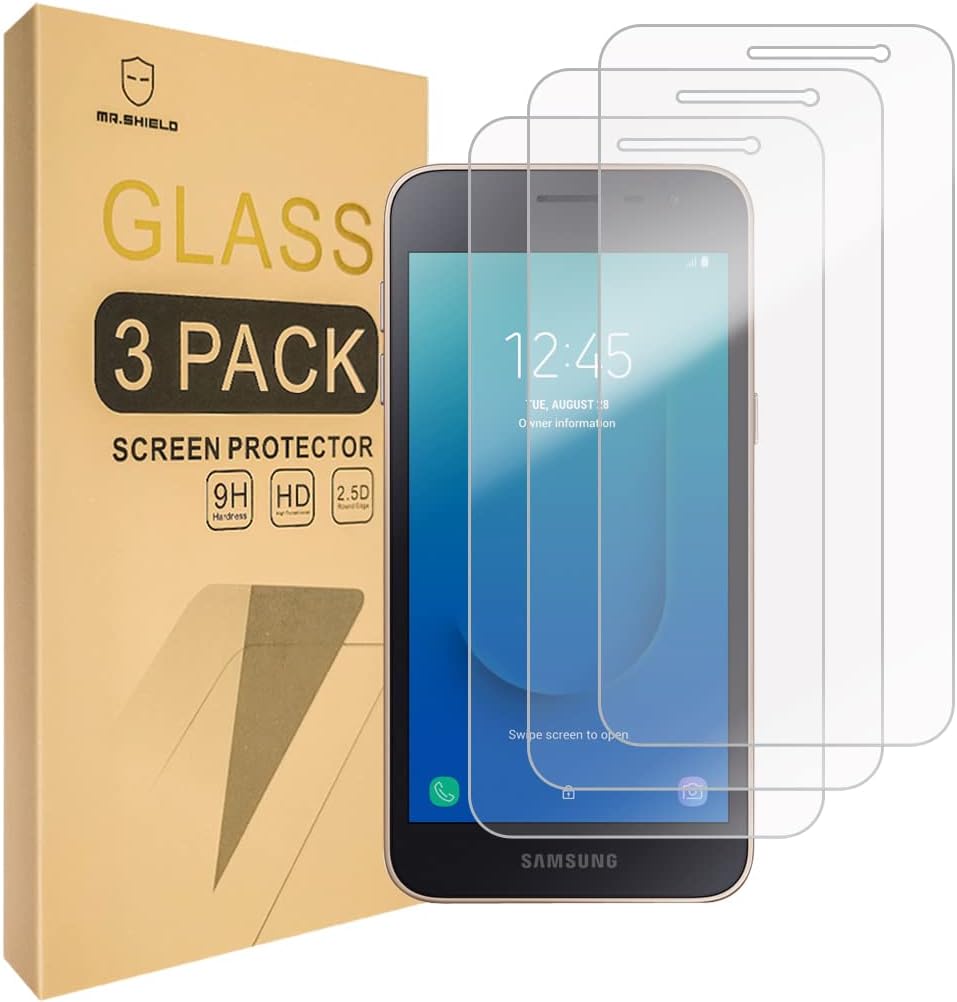 Mr.Shield [3-PACK] Designed For Samsung Galaxy J2 Core [Tempered Glass] Screen Protector with Lifetime Replacement