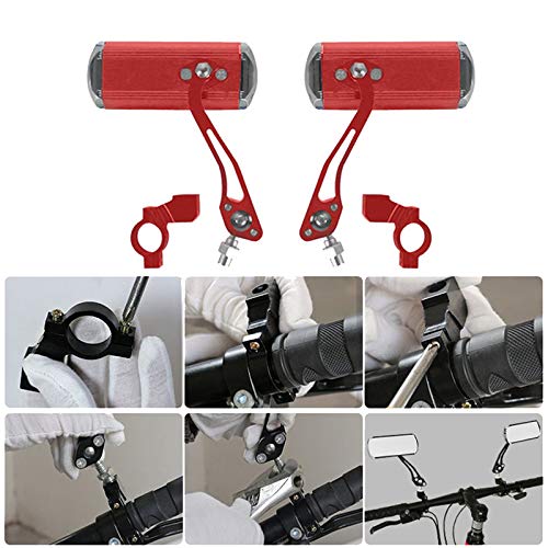 image for LLY Bike Mirrors 2pcs Mountain Bicycle Motor Scooter Rear View Back Wi