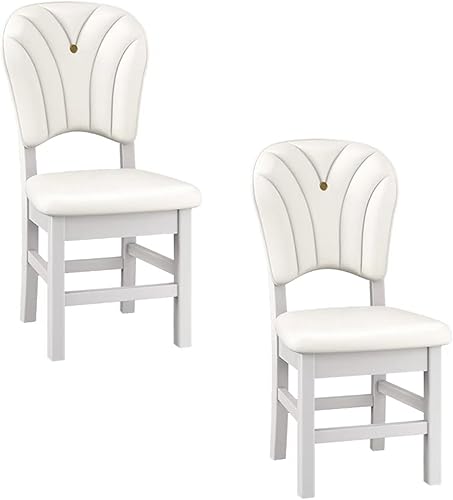 Miniatura 24 de Upholstered Leather Dining Room Chairs, Dining Chairs Set Kitchen Chair with Solid Wood Legs, Dining Room Side Chair for Bedroom, Vanity, Living