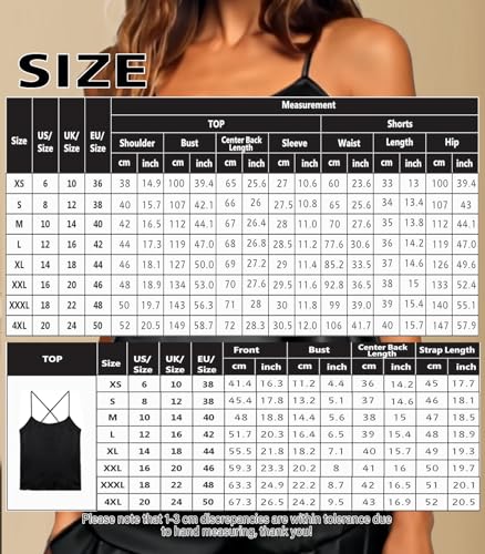 3Pcs Womens Ruffle Satin Pajama Sets XS-4XL Silk Pajamas Set Sexy Cami Tops Silky Pj Sets Sleepwear Nightwear4