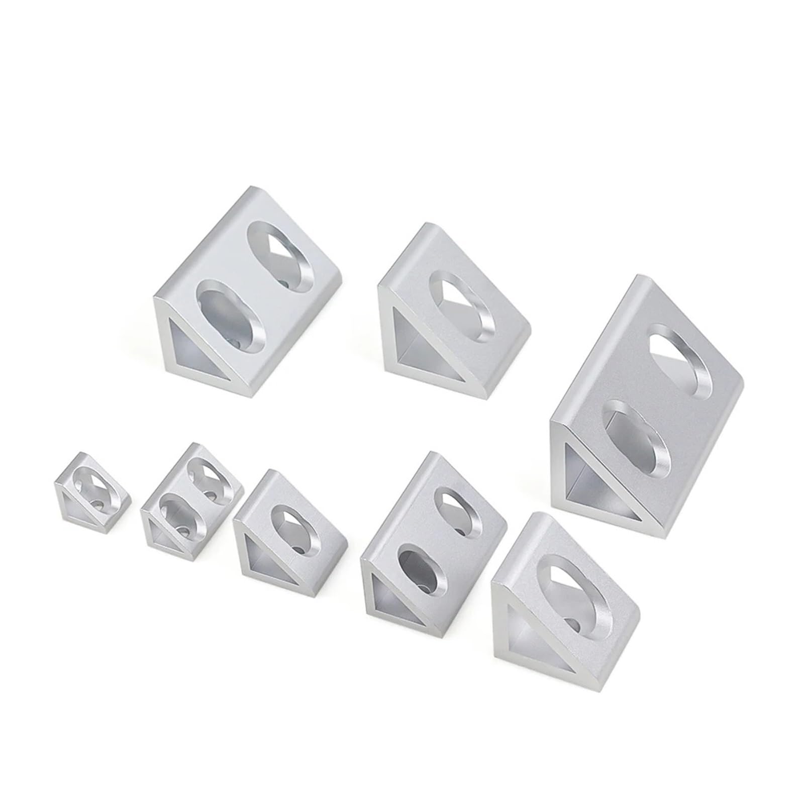 Staffe angolari triangolari con profilo in alluminio | Robusti blocchi di collegamento triangolari da 4 pezzi, compatibili con profili in alluminio 2020/3030/4040/2040/3060