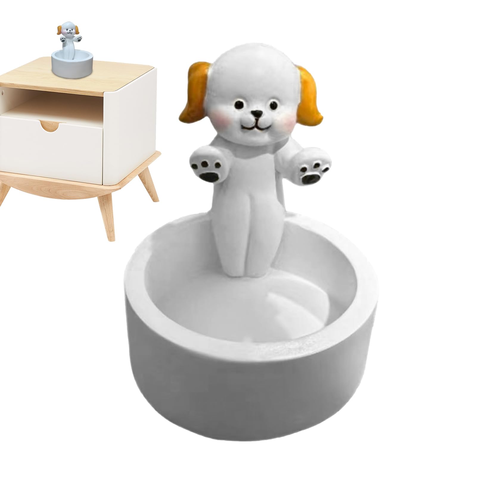 Portacandele per Cani, Portacandele con Zampe riscaldanti per Cani, Decorazione portacandele per tè Forma di Coniglietto dei Cartoni Animati, Regalo per Gli Amanti dei Cani