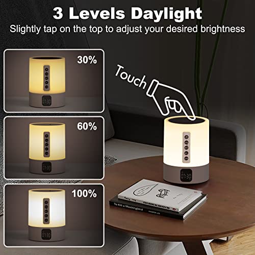 AFEXOA Night Light Bluetooth Speaker Alarm Clock, White Noise Sound Machine - Image 5