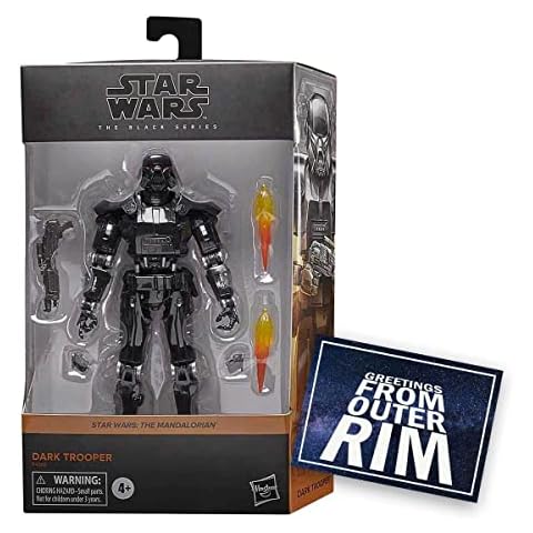 Lively Moments Star Wars The Black Series Accessories The Mandalorian - Dark Trooper (F4066) & Free Greeting Card as Action Figure / Collectible Figure / Toy Figure, Multicoloured, ca. 15 cm Cover