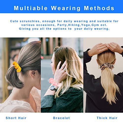 Velvet Hair Pocket Scrunchies Hair Ties Wth Hidden Zipper For Girls Women Cute Elastic Hair Accessories Great Scrunchy 6 Pcs #TOP5