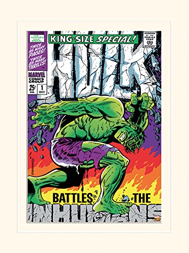 Pyramid International Incredible Hulk Inhumans Mounted Print Memorabilia, Multi-Colour, 30 x 40 x 1.3 cm