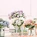 LAWOHO Artificial Flowers, 6 Packs Fake Peony Silk Hydrangea Bouquet Decor Plastic Carnations Daisy Realistic Flower Home Office Party Decor Arrangements Wedding Decoration Table Centerpieces Purple