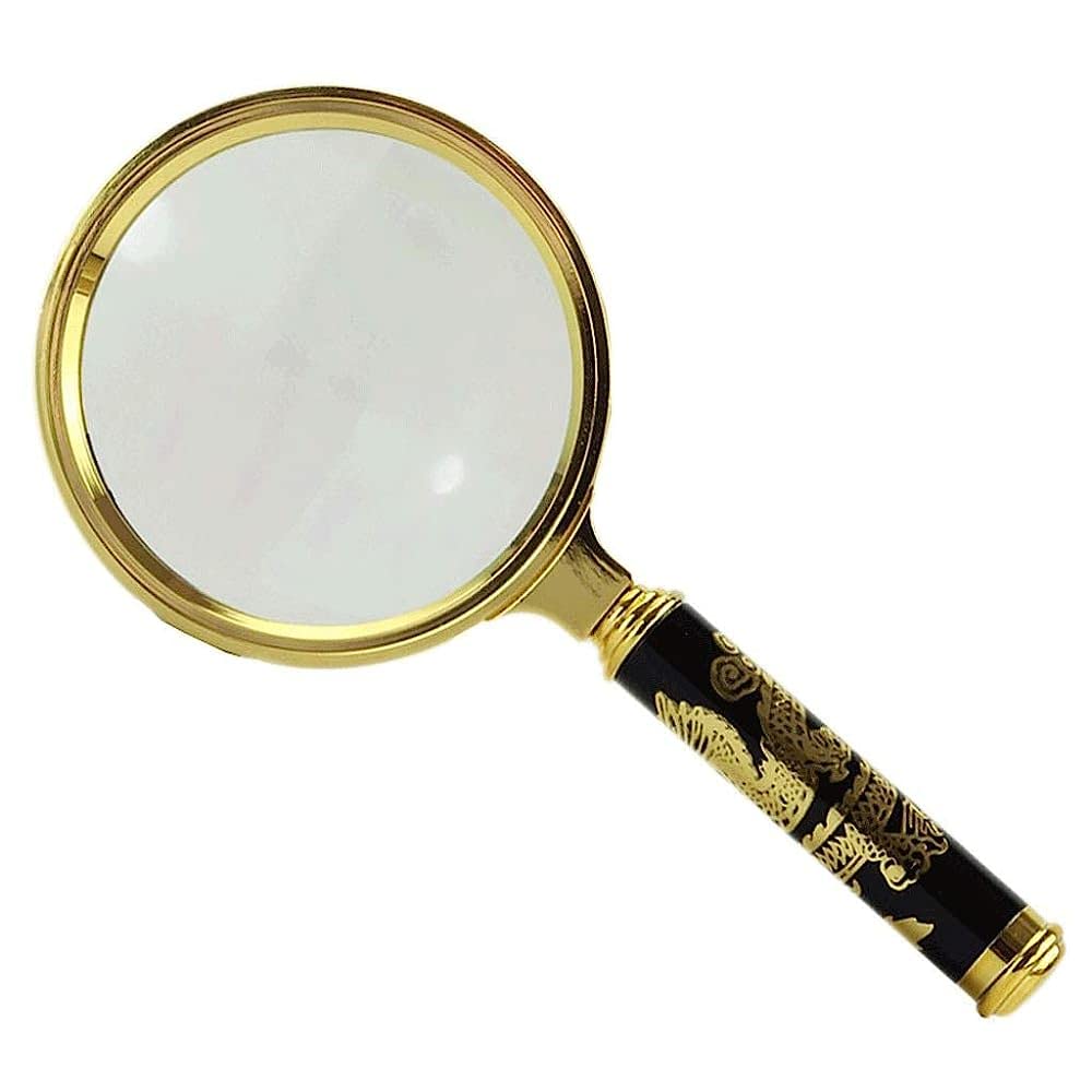 asdchZen Magnifiers,Magnifier Hand-Held Magnifying Glass Reading,Non-Slip Soft Handle,For Reading Newspapers,S,Classroom,Science