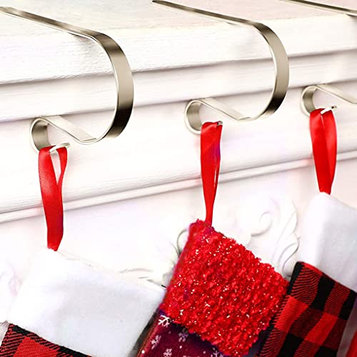 Vastland Stocking Holders For Mantle, Christmas Stockings Hangers - Set Of 8 Stocking Hangers For Mantel, Stocking Holder For Mantle, Stockings Hooks, Clips #TOP1