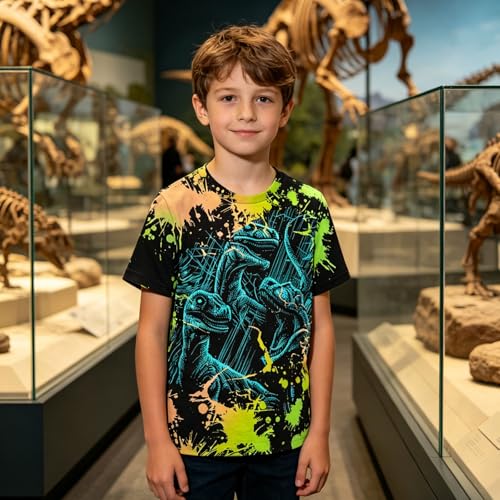 Image of Hgvoetty Boys Girls Graphic T-Shirts Kid 3D Casual Tops Tees for 6-16 Years