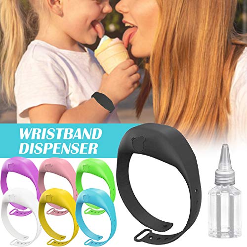 image for SUNTEAMO Adult and Child Adjusable Wristband Hand Dispenser This Weara