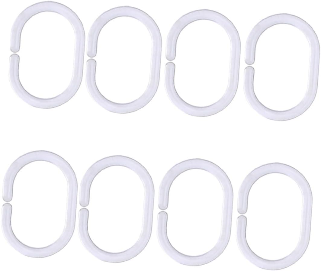 72pcs C-Shaped Shower Curtain Hooks Rustproof Glide for Easy Installation for Bathrooms Dressing Rooms and Changing Areas