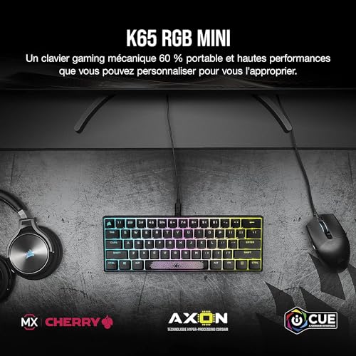 K65 RGB Mini 60% meccanica Gaming Keyboard - BE Azerty - MX Red - Tastiera gaming - Immagine 1