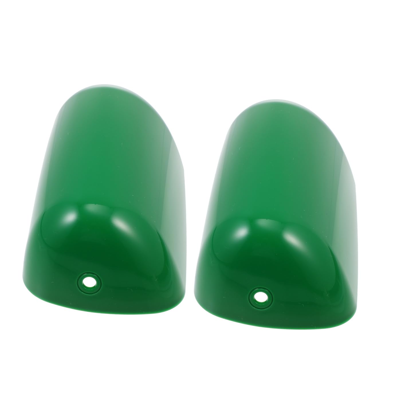 HOUDERCO Vintage Green Desk Lamp Shades 2pcs, Delicate Table Lamp Covers for Home and Office, Retro Indoor Light Shell Protectors