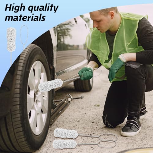 Image of Lemecima 12 Pack Tire Lube Brush Applicator Swabs 11.8 Inches Extra Long Handle Tire Lubricant Applicator for Changing Tires