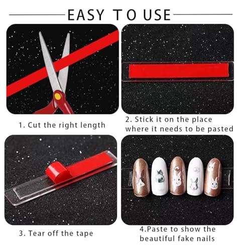 Embalaje para decoración de uñas con cinco rollos de cinta fuerte 3