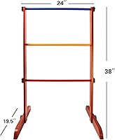 Vista 2 de GSE Games & Sports Expert Juego de escalera de madera maciza prémium con bolas de escalera y estuche de transporte para patio trasero al aire libre